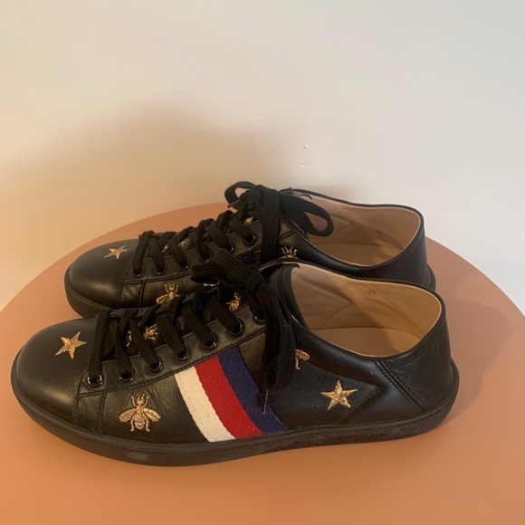 Gucci Black Star/Bee Red/White/Blue Sneaker - Picture 3 of 8